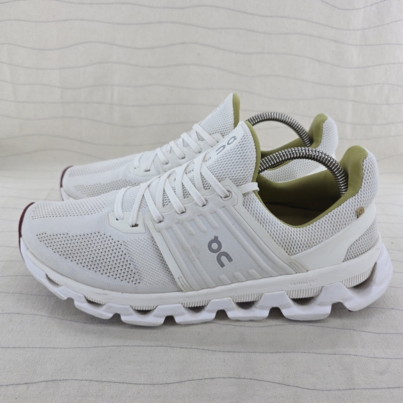 On Running Womens Cloudswift 2 Ivory Chartreuse Running Sneakers Shoes Size 10.5 - Picture 2 of 16